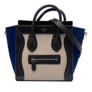 Pre-Loved Celine Nano Tricolor Leather Luggage Tote